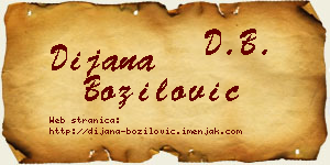 Dijana Božilović vizit kartica